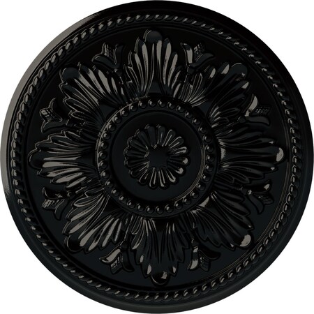 Edinburgh Ceiling Medallion (Fits Canopies up to 5 1/4"), Hand-Painted Black Pearl, 18"OD x 1 3/4"P